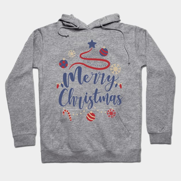 Merry Christmas Hoodie by Mako Design 